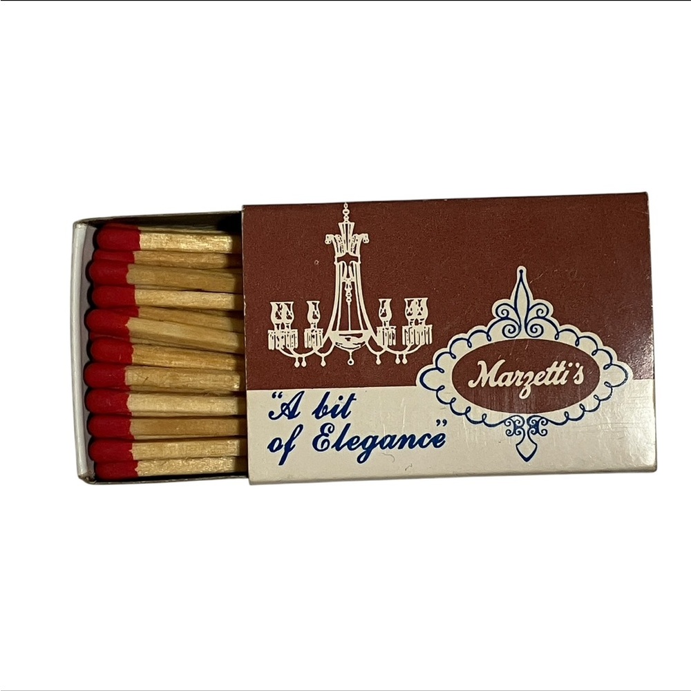 Marzetti's Restaurant Columbus Ohio Vintage Matchbox